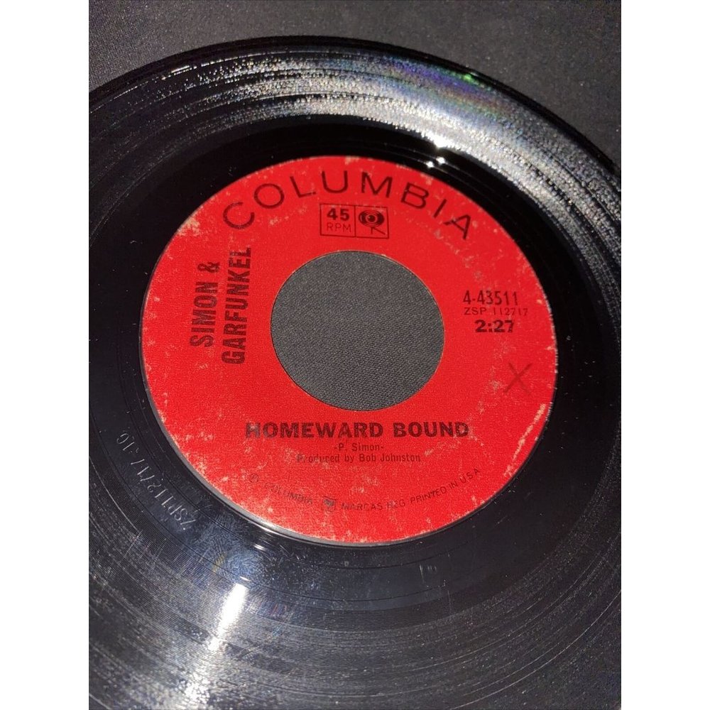 SIMON & GARFUNKEL - HOMEWARD BOUND - ORIGINAL COLUMBIA RECORDS 45 - VINTAGE